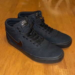 Nike SB Men’s 10 Charge Mid Black Skateboarding Shoes